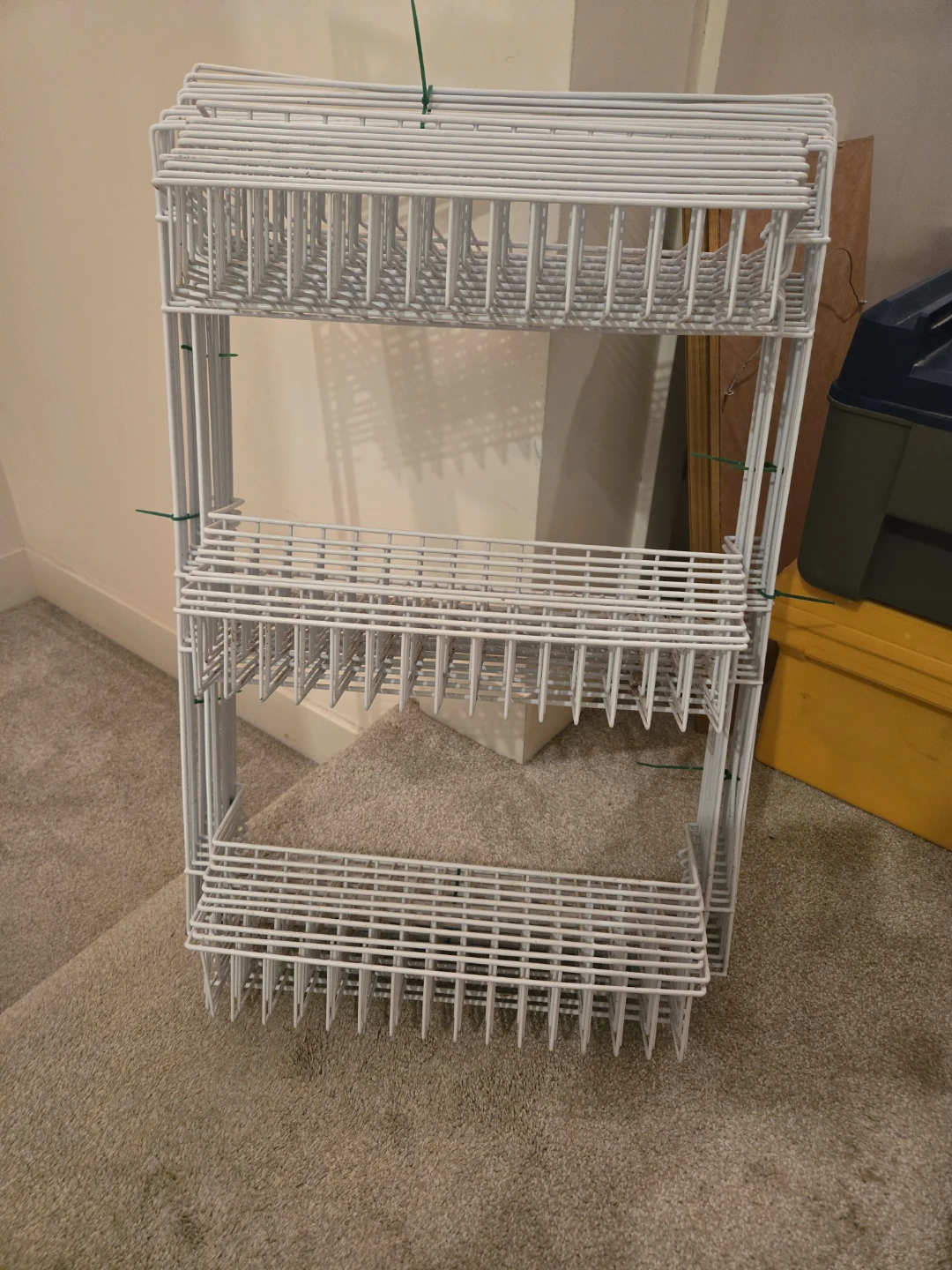 White Wire 3-Tier Pantry Door Shelving