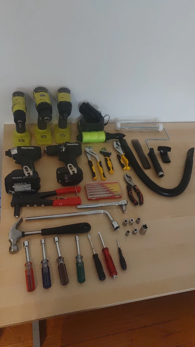 Ryobi and Makita Power Tools and Hand Tool Assortment