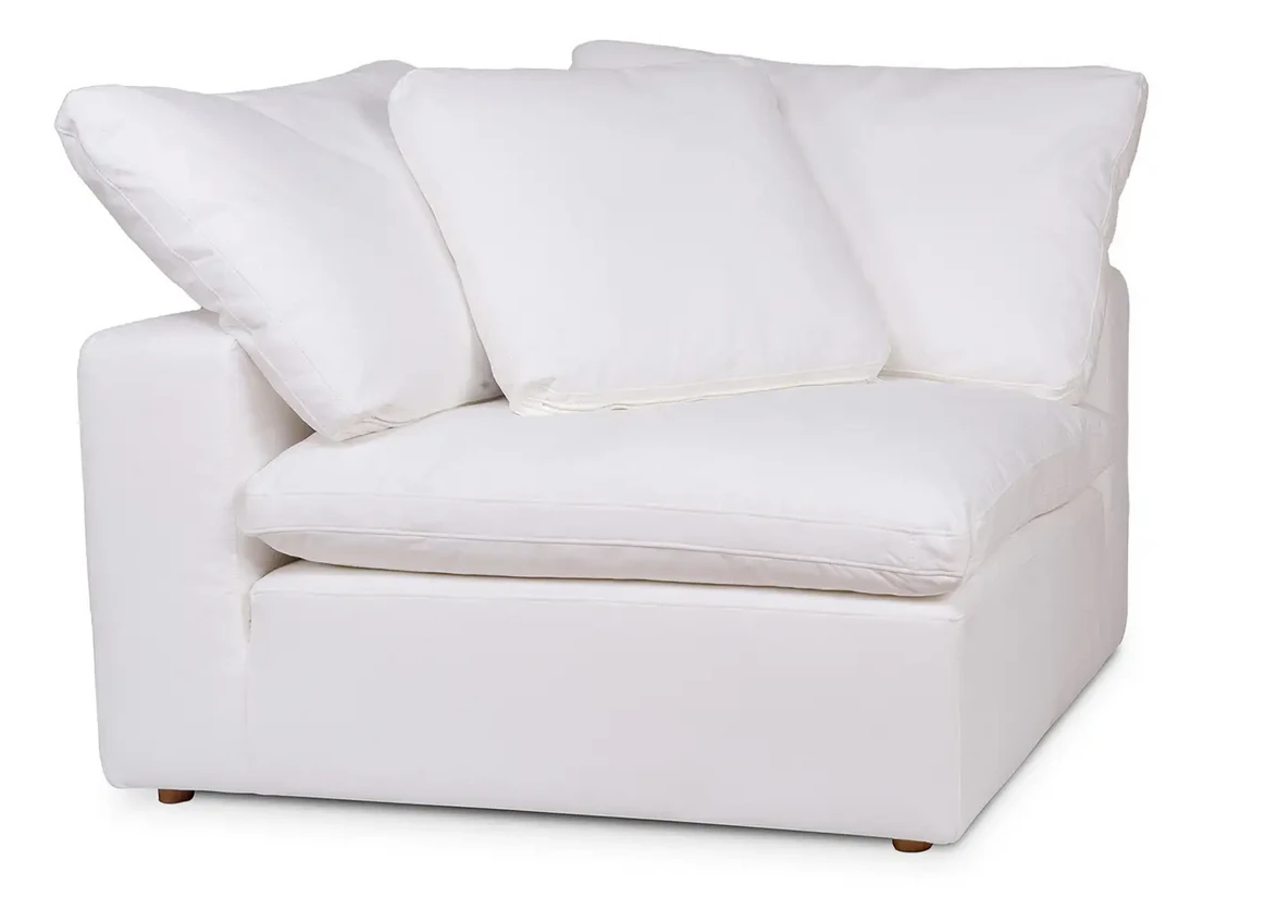 Moe's Clay Modular White Upholstered Modular Sofa with Chaise - photo 4
