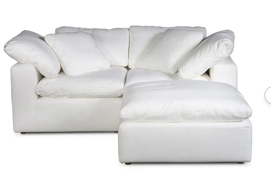 Moe's Clay Modular White Upholstered Modular Sofa with Chaise - photo 5