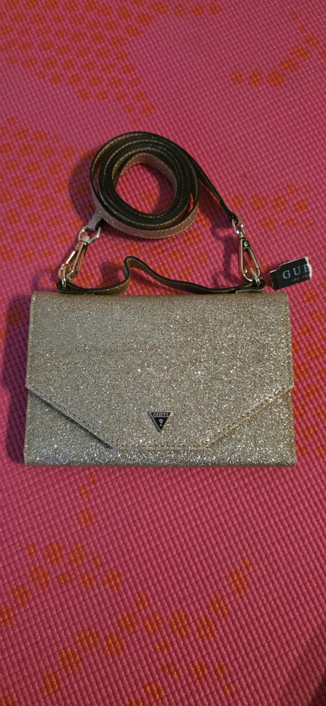 Guess Glitter Clutch/Wallet with Strap