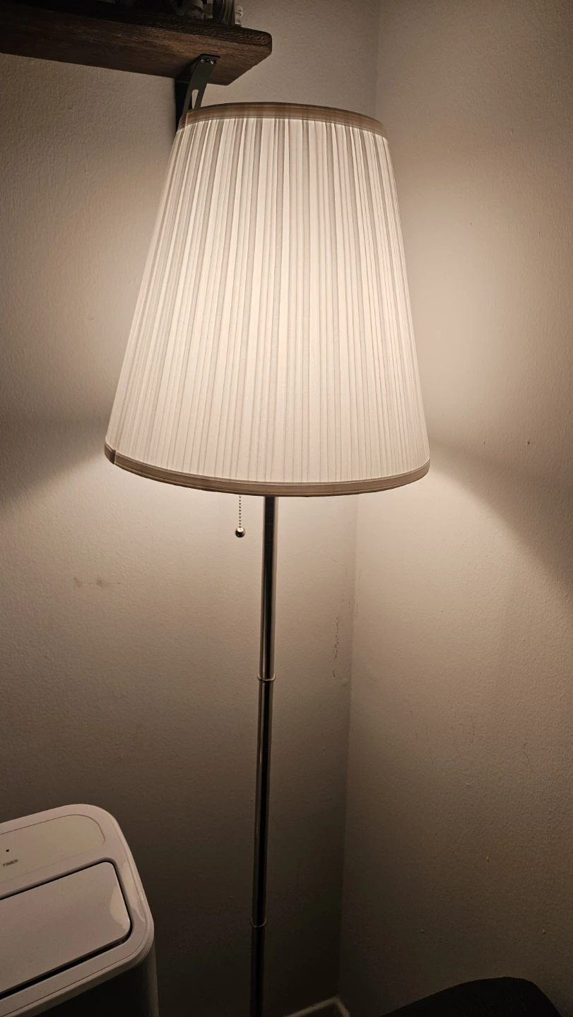 2 IKEA Floor Lamp's with Pleated Shade - Full length