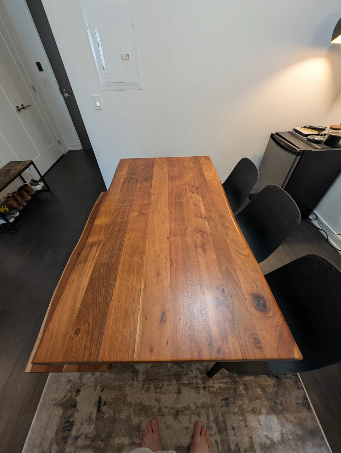 Live Edge Solid Wood Dining Table and Bench Set - photo 3