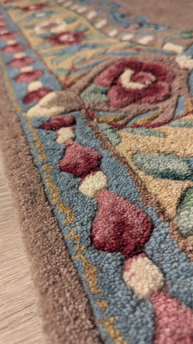 Stunning Handmade 100% Wool Rug - Indo-Savonnerie (Never used) - photo 2