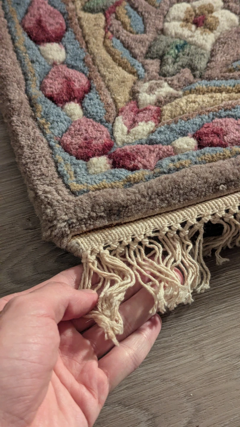 Stunning Handmade 100% Wool Rug - Indo-Savonnerie (Never used) - photo 3