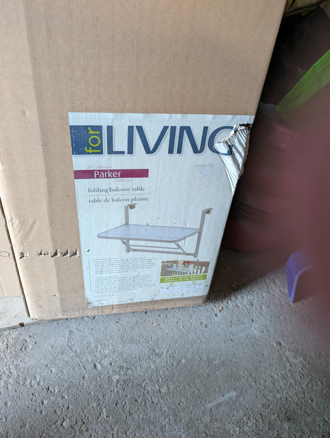 For Living Parker Folding Balcony Table