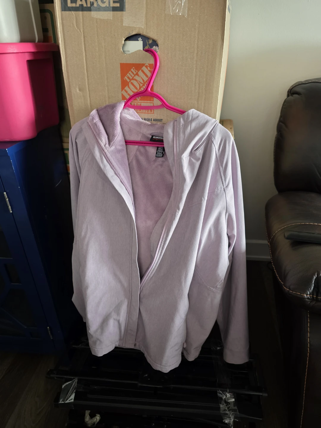 Kirkland Signature Light Purple Zip-Up Hoodie