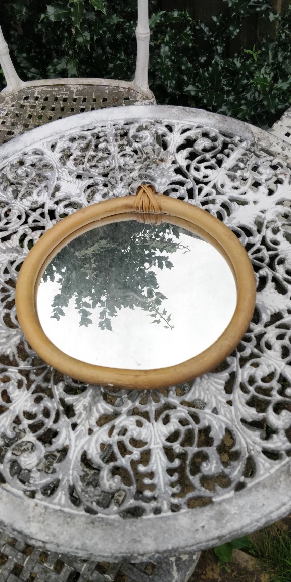 Oval Rattan Mirror
