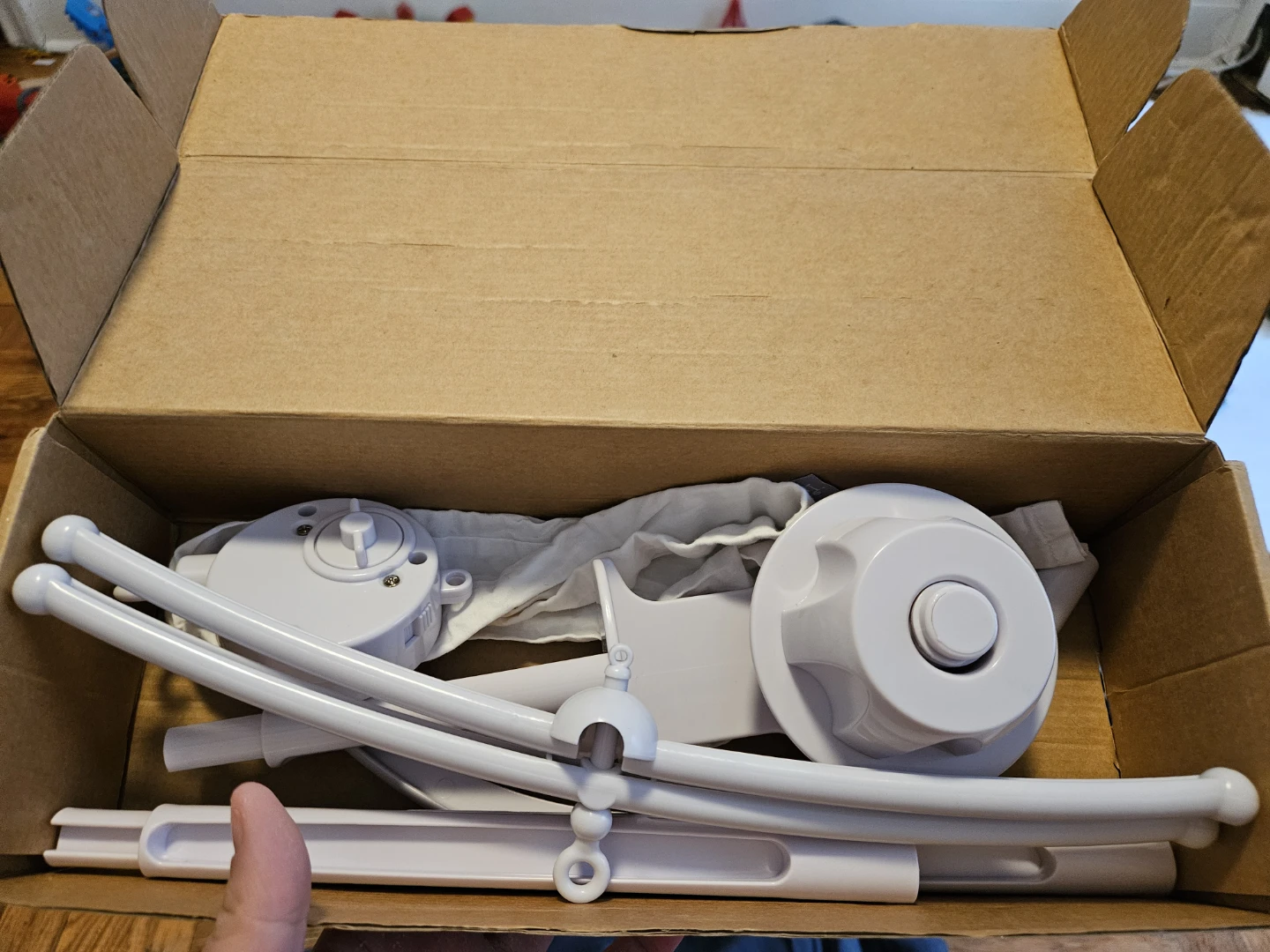 White Baby Crib Mobile Arm - photo 4
