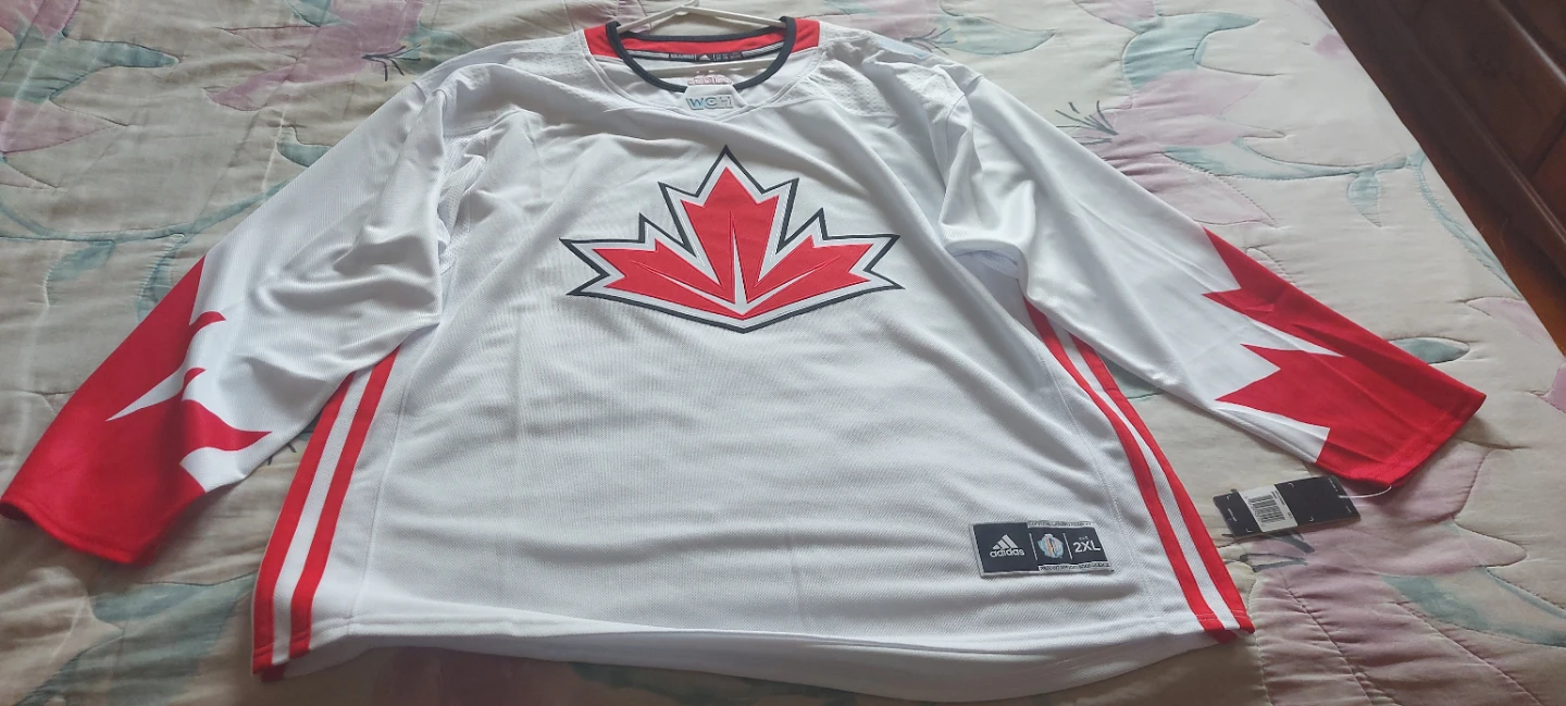 Adidas Hockey Jersey White Red Maple Leaf Canada 2XL