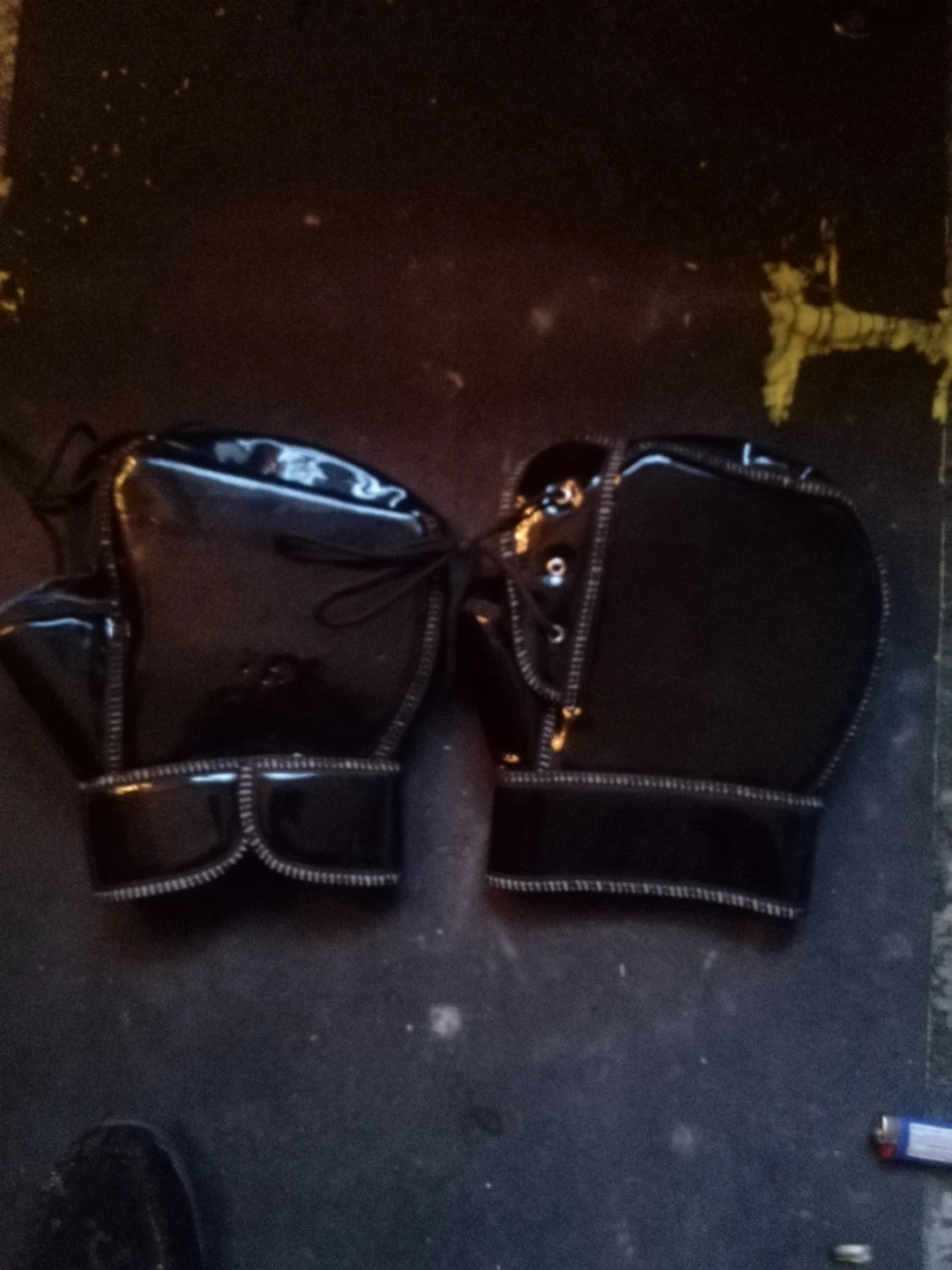 Black Lace-Up Boxing Gloves - photo 2