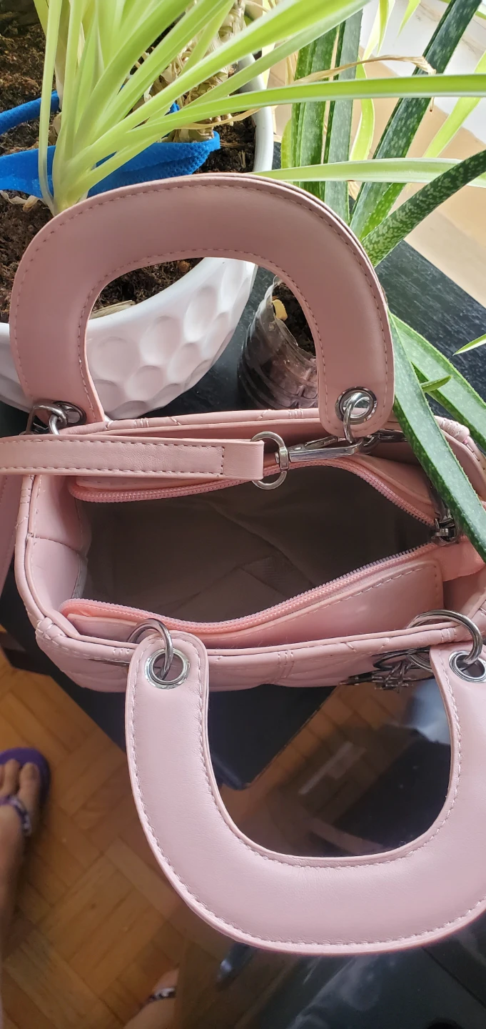 Pink Quilted Handbag with Chain Strap - photo 5