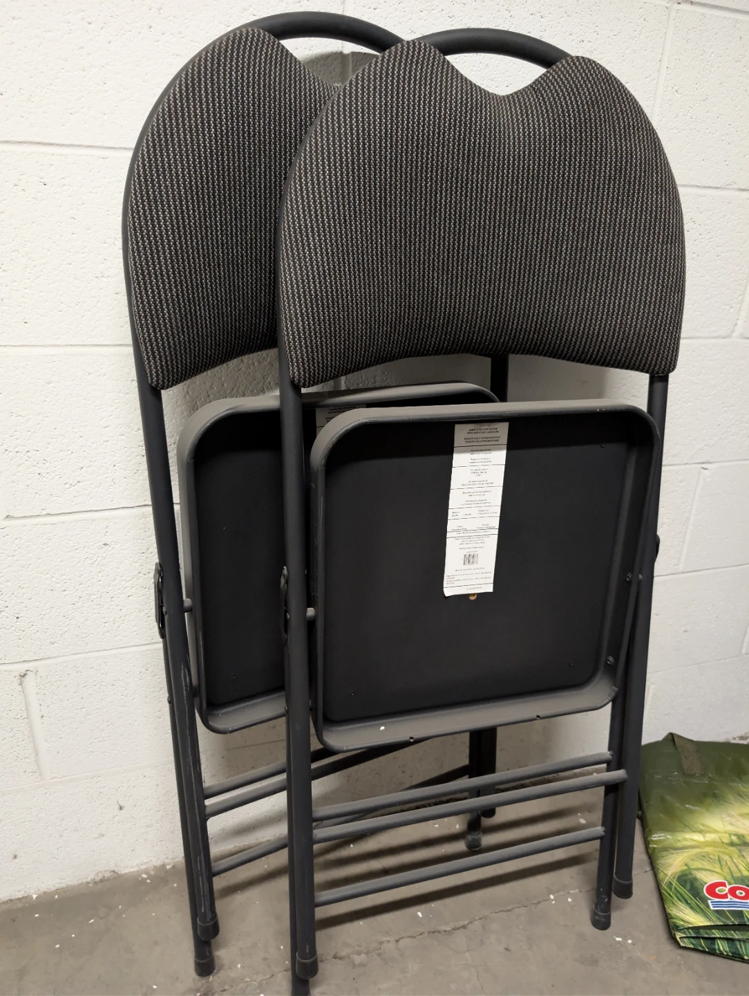 Folding Chairs - Set of 2 - Grey Fabric - photo 2