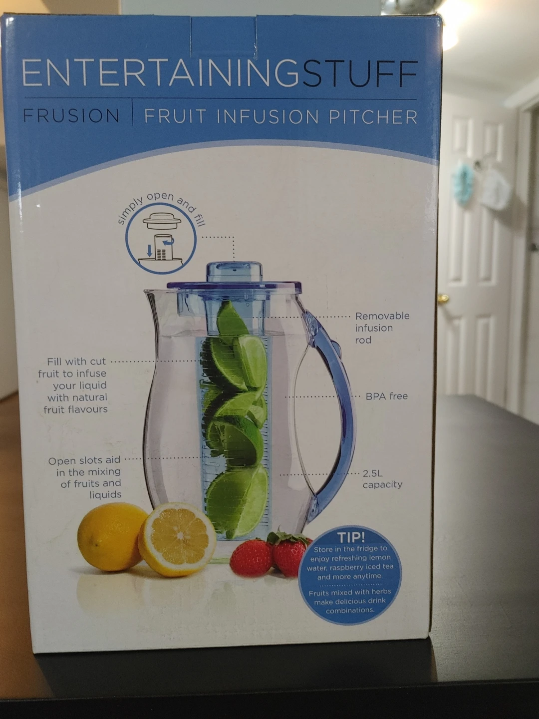 Fruit Infusion Pitcher 2.5L Blue - photo 3