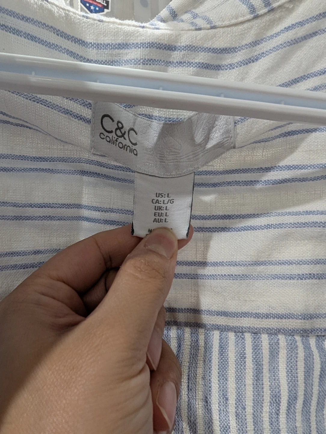C&C California Striped Shirt - Size L - photo 3