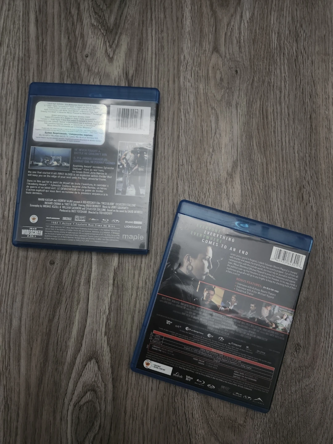 Blu-ray Movies : First Blood & The Girl with the Dragon Tattoo - photo 3