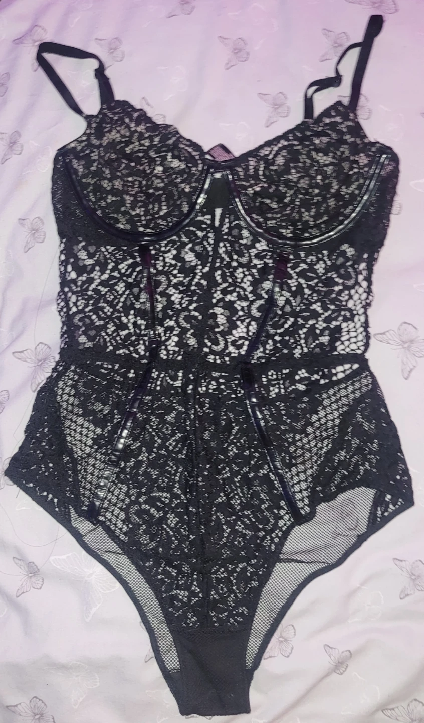 Victoria's Secret Black Lace Teddy 34C