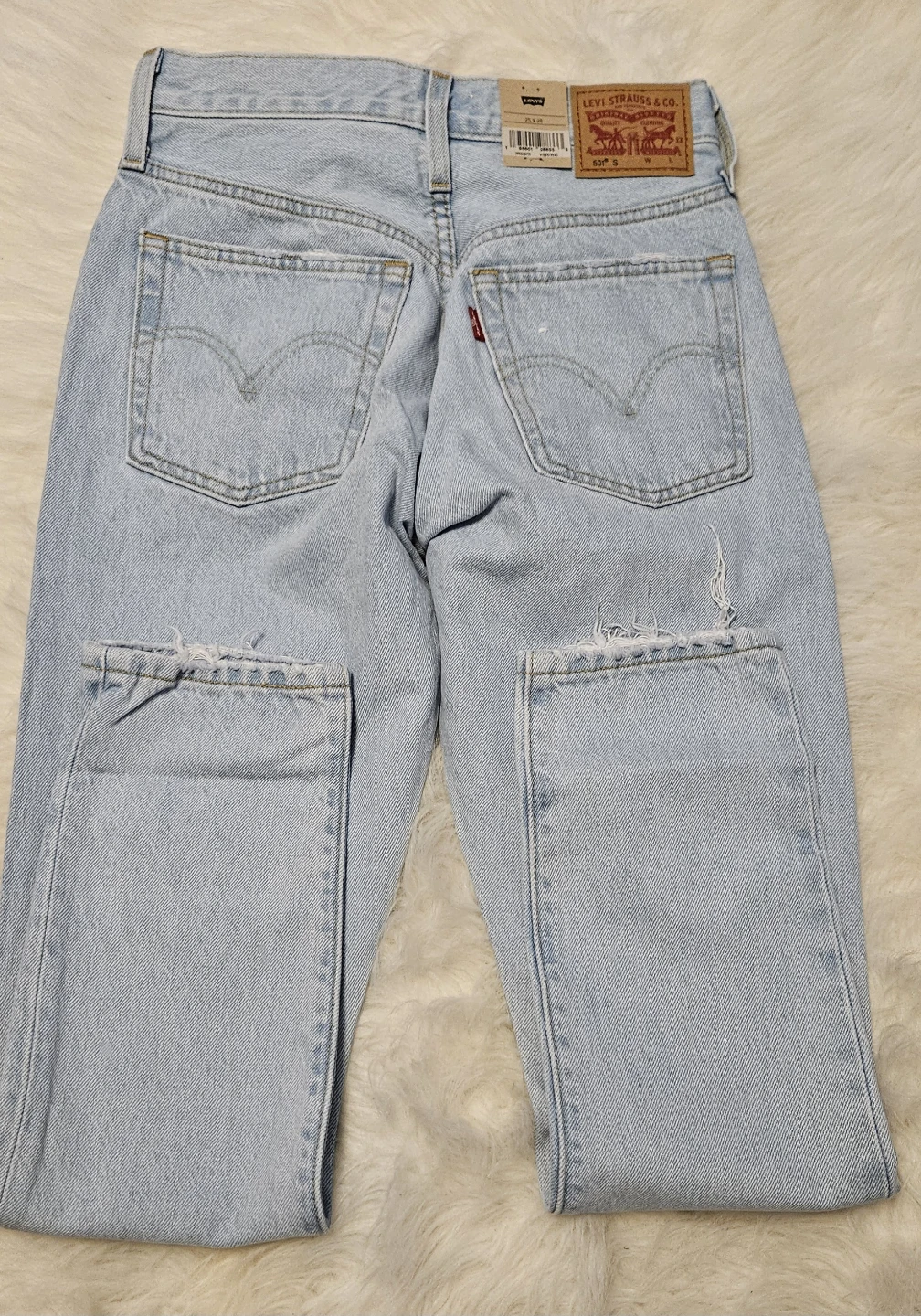 Levi's 501 Skinny Jeans Light Wash Size 25 x 28 - photo 3
