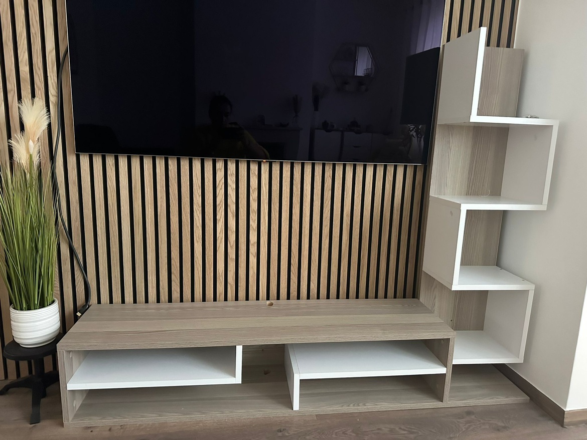 Modern Media Console and Shelf Unit