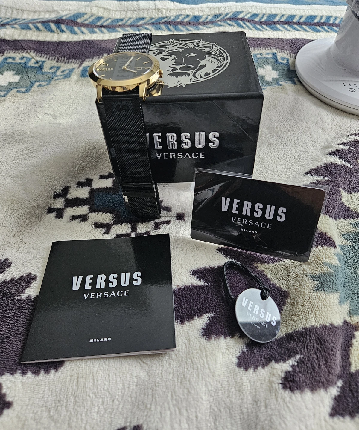 Versus Versace Gold Tone Stainless Steel Mesh Band Watch - photo 2