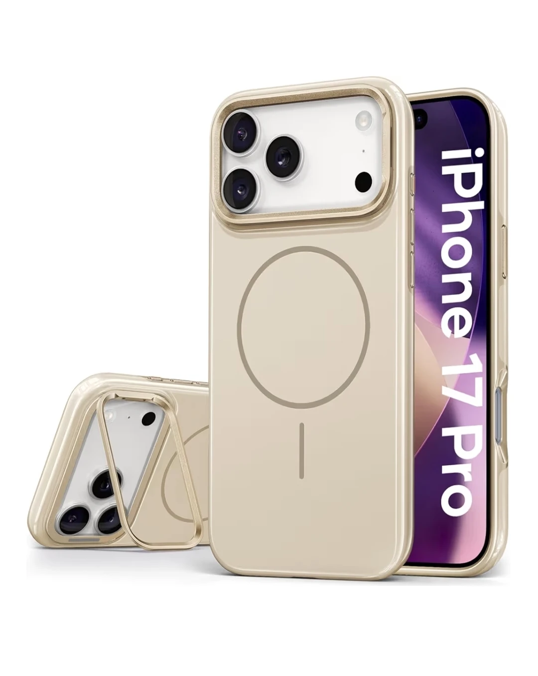 iPhone 17 Pro Case w/ MagSafe & Kickstand | Slim, White