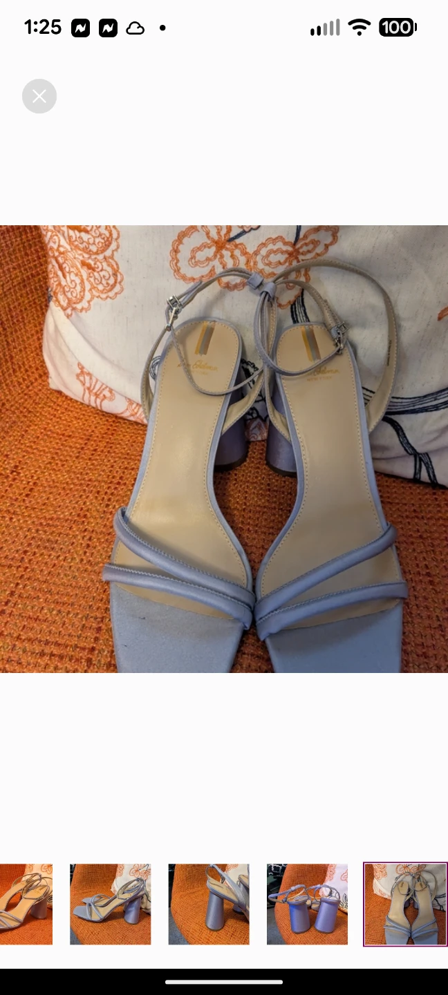 SAM EDELMAN Blue Chunky Heel Sandals - photo 5