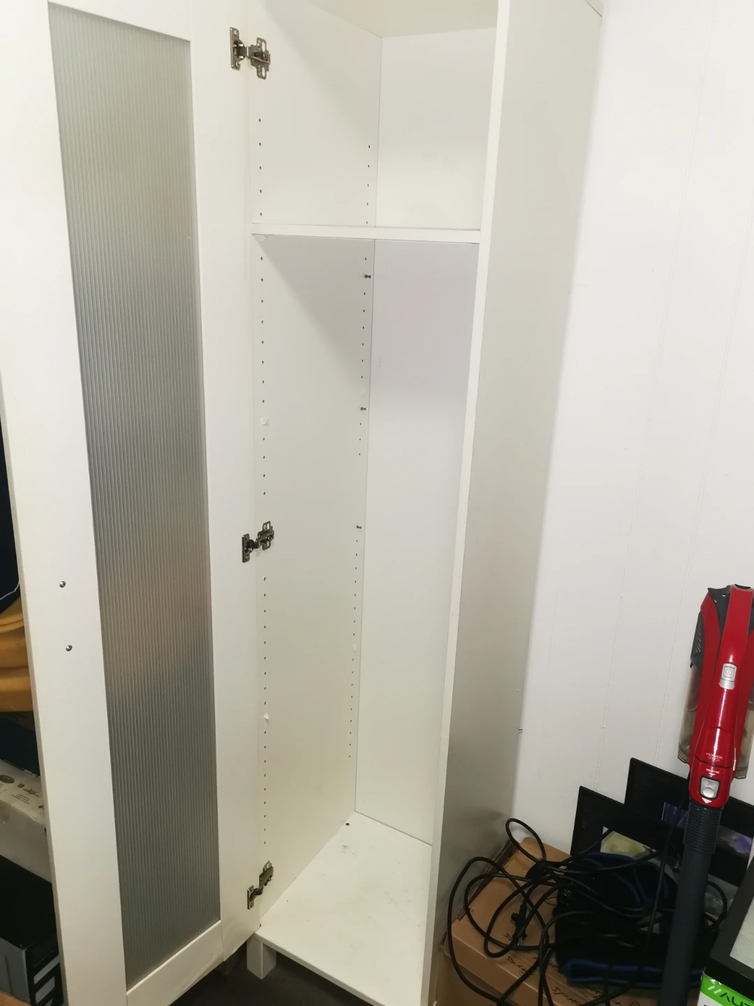 White IKEA Wardrobe with Frosted Door - photo 2