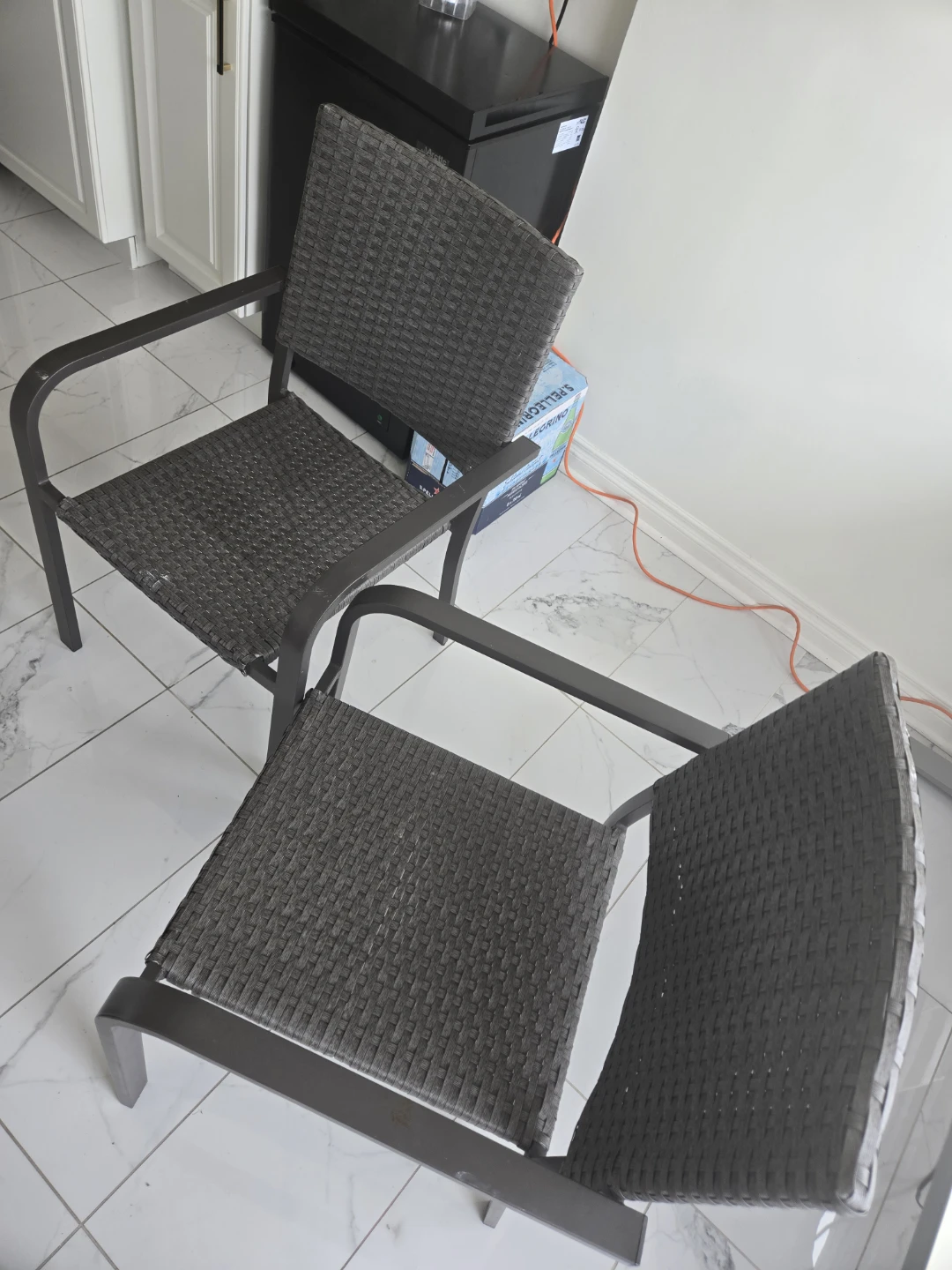 Set of 2 Woven Patio Chairs