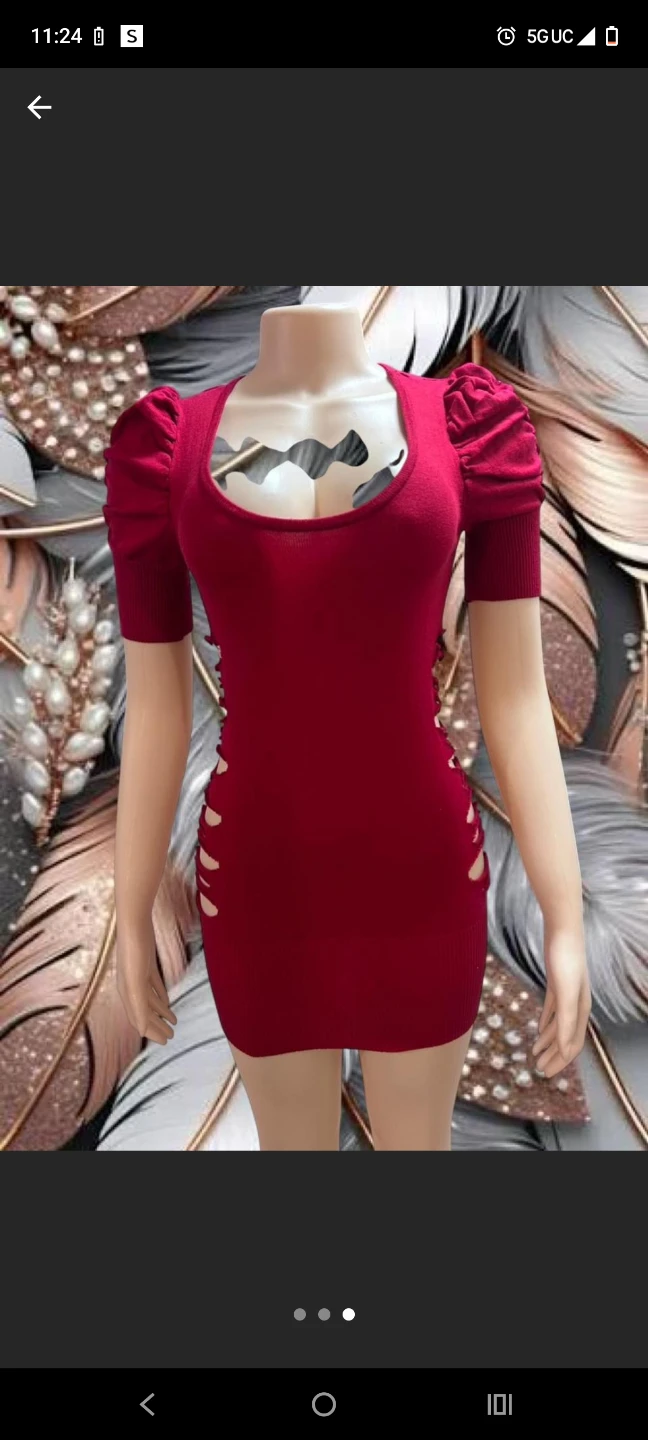 Women's Red Cut-Out Mini Dress - photo 3