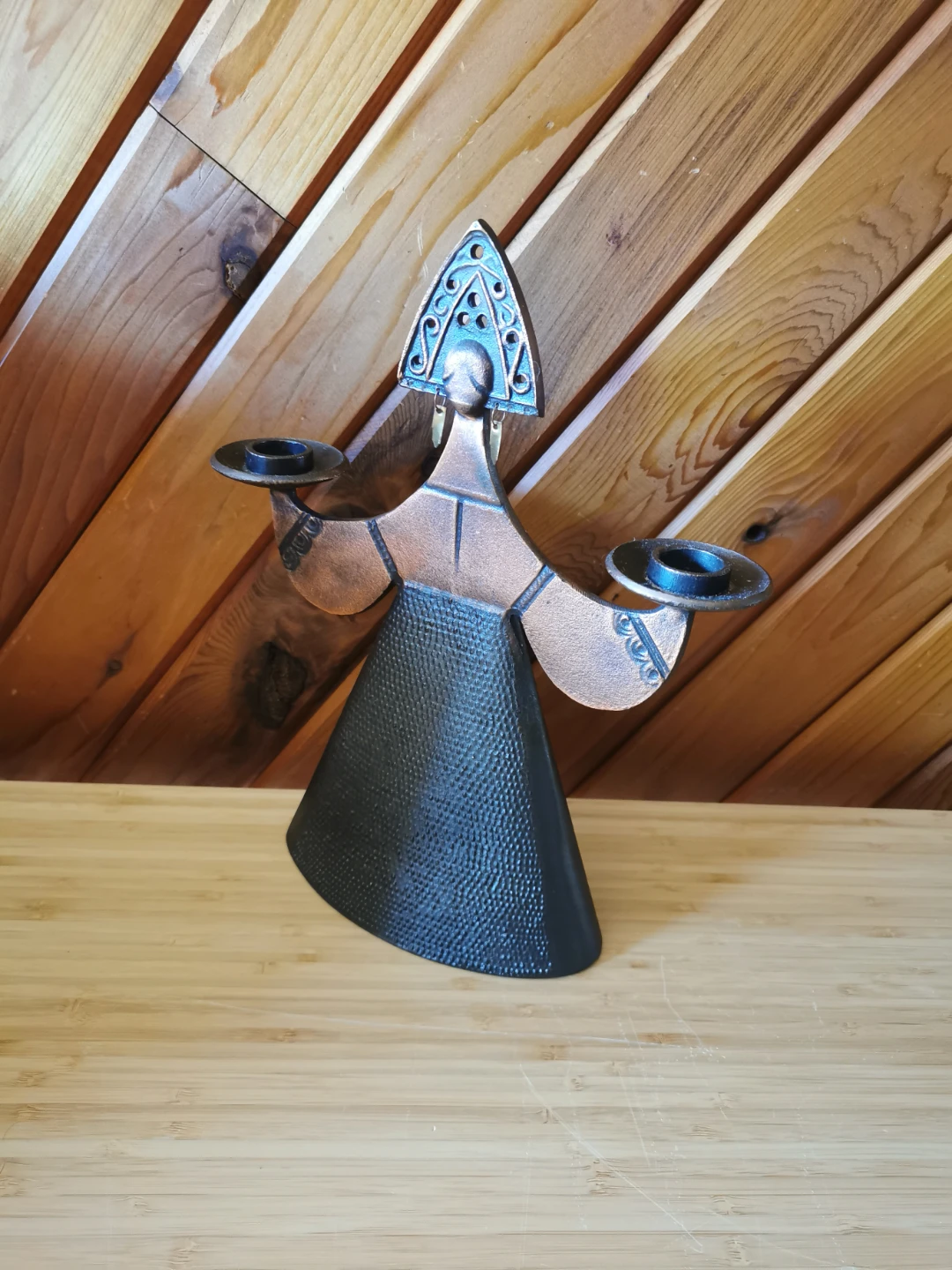 Vintage Soviet Beryozka Copper Candle Holder - photo 2