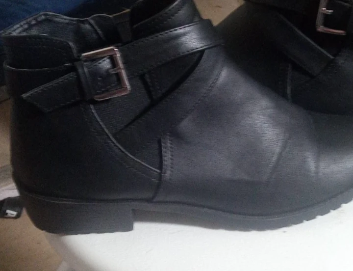 Black Ankle Boots with Buckle Detail - photo 2