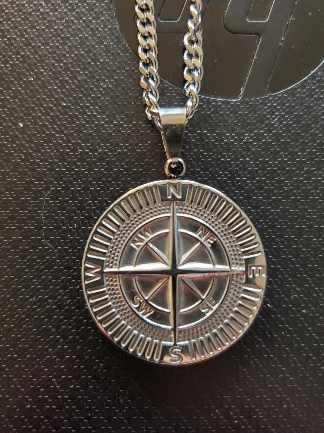 Men's Stainless Steel Compass Pendant Necklace...New - photo 2