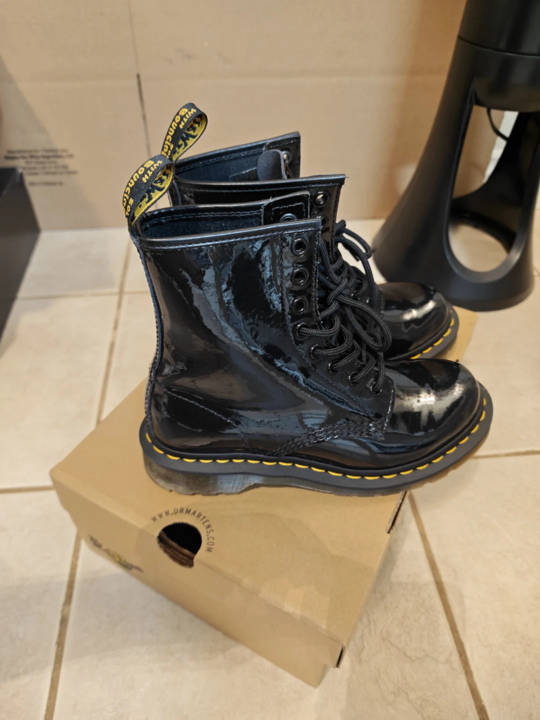 Dr. Martens 1460 Patent Leather Boots - Black - photo 2