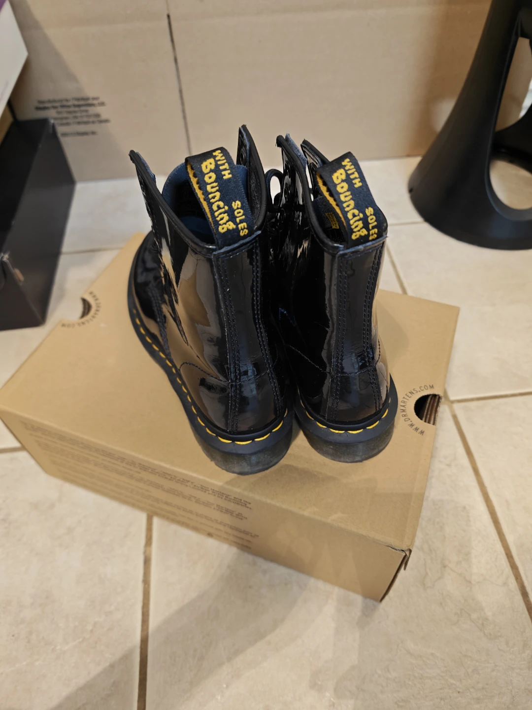 Dr. Martens 1460 Patent Leather Boots - Black - photo 3