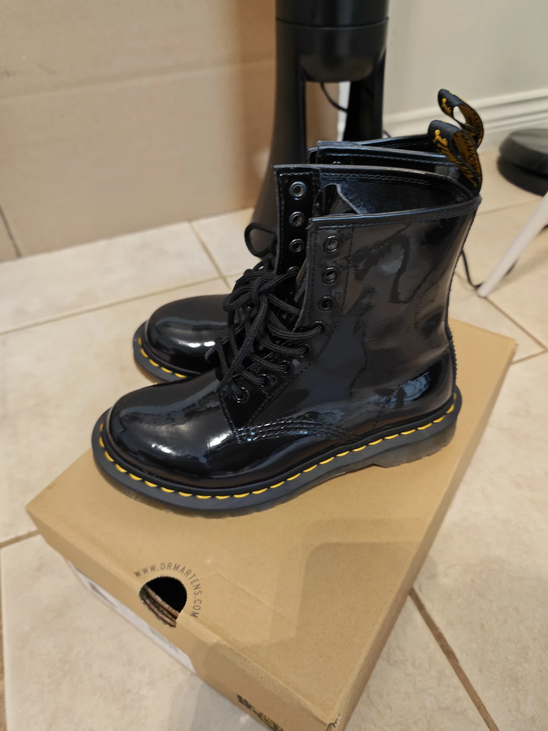 Dr. Martens 1460 Patent Leather Boots - Black - photo 4