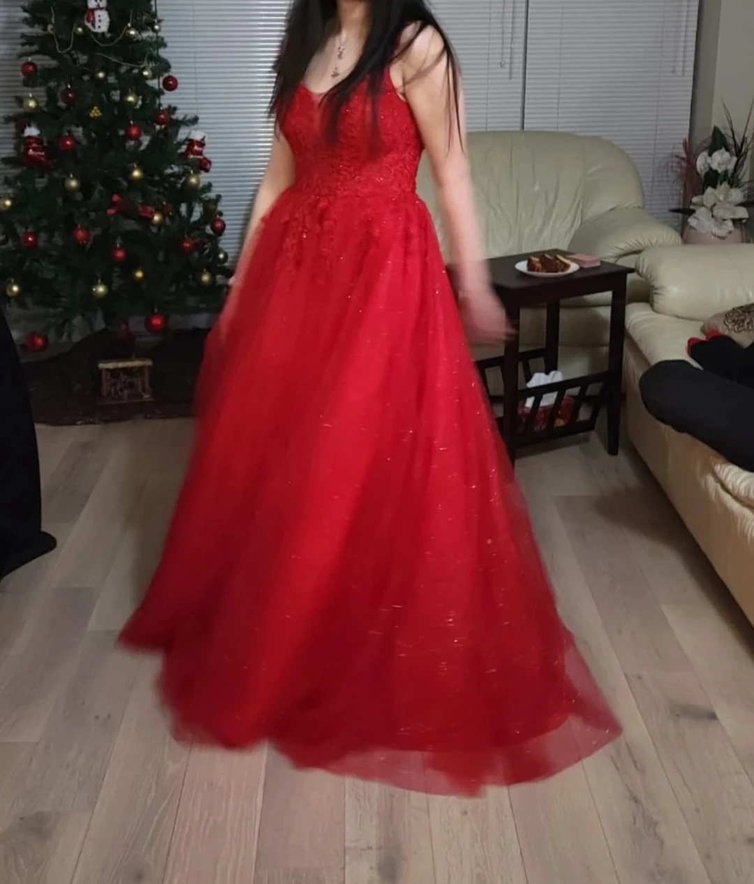 Red Sparkly Ball Gown - photo 3