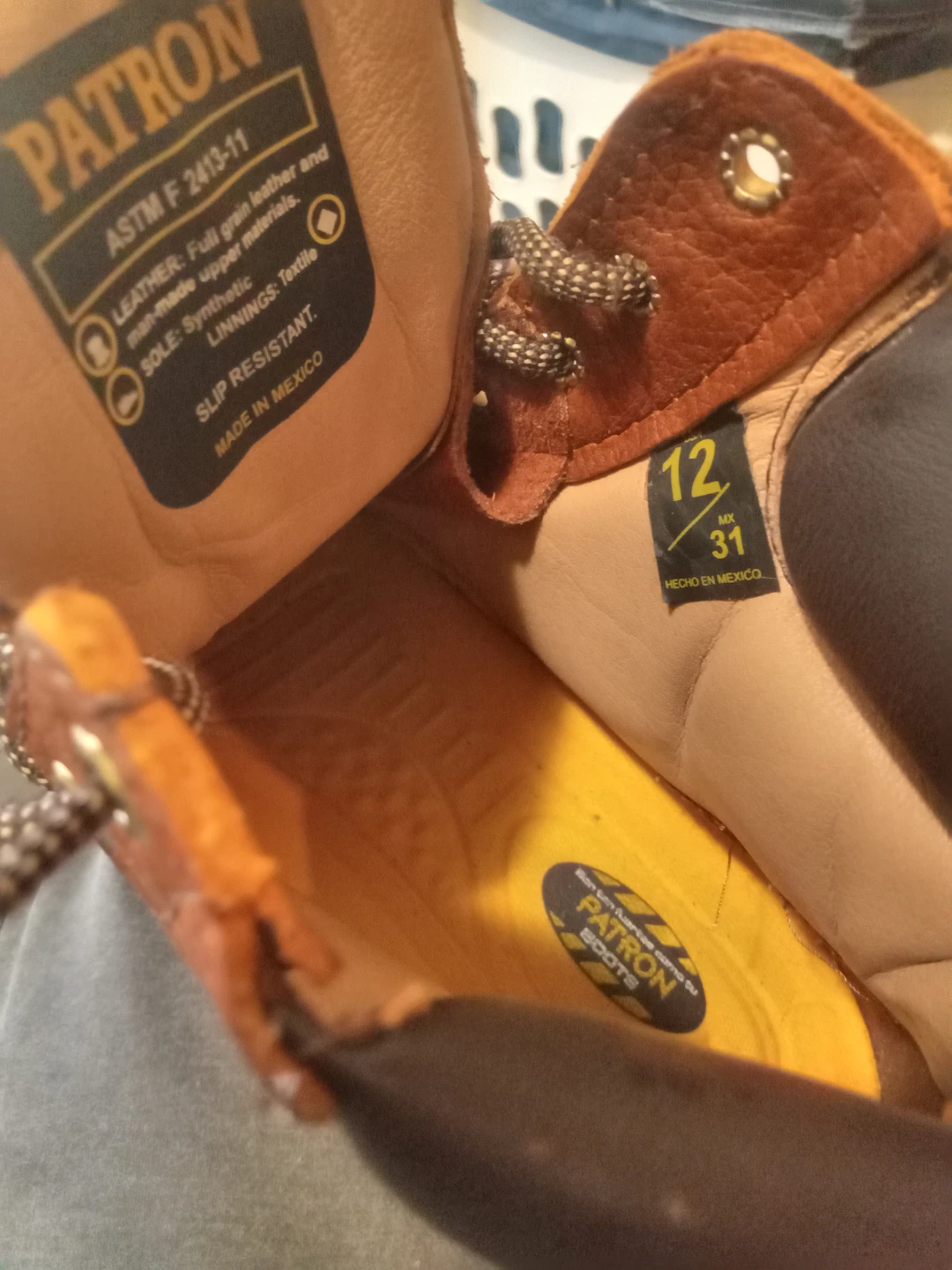 Patron Leather Work Boots - Size 12