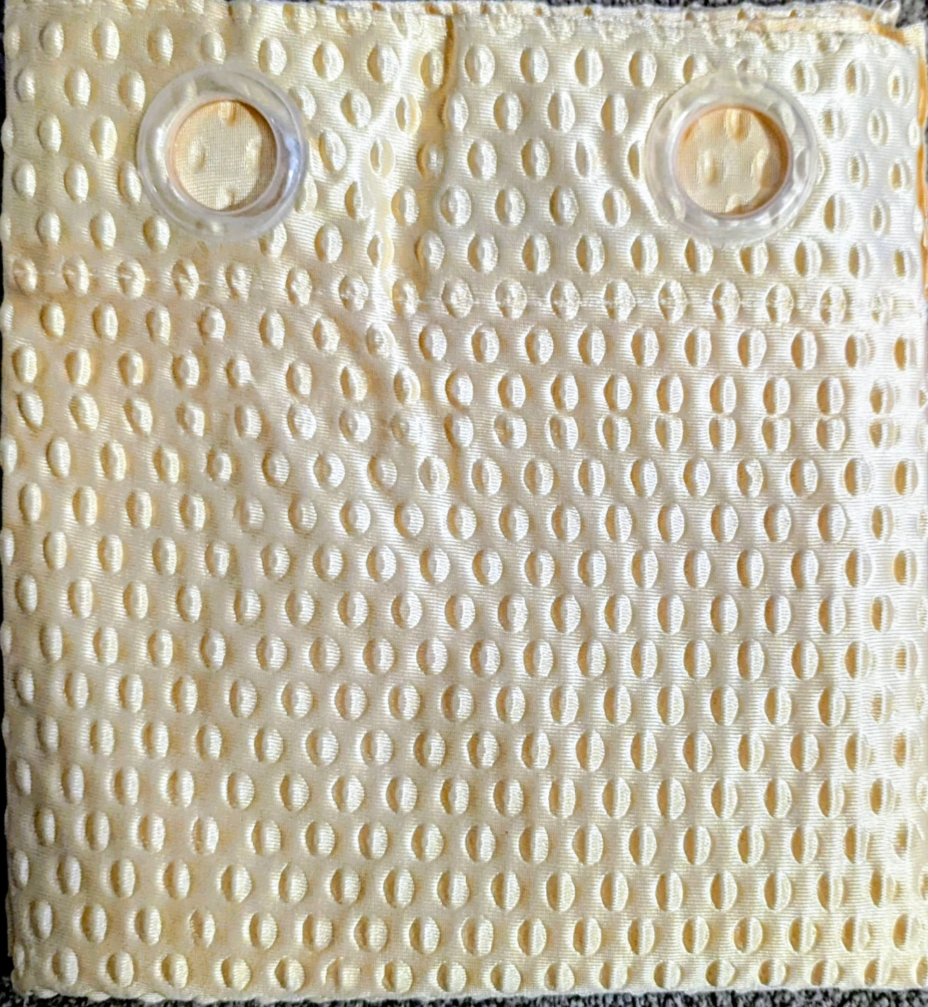 3 Cream Textured Curtain Panel