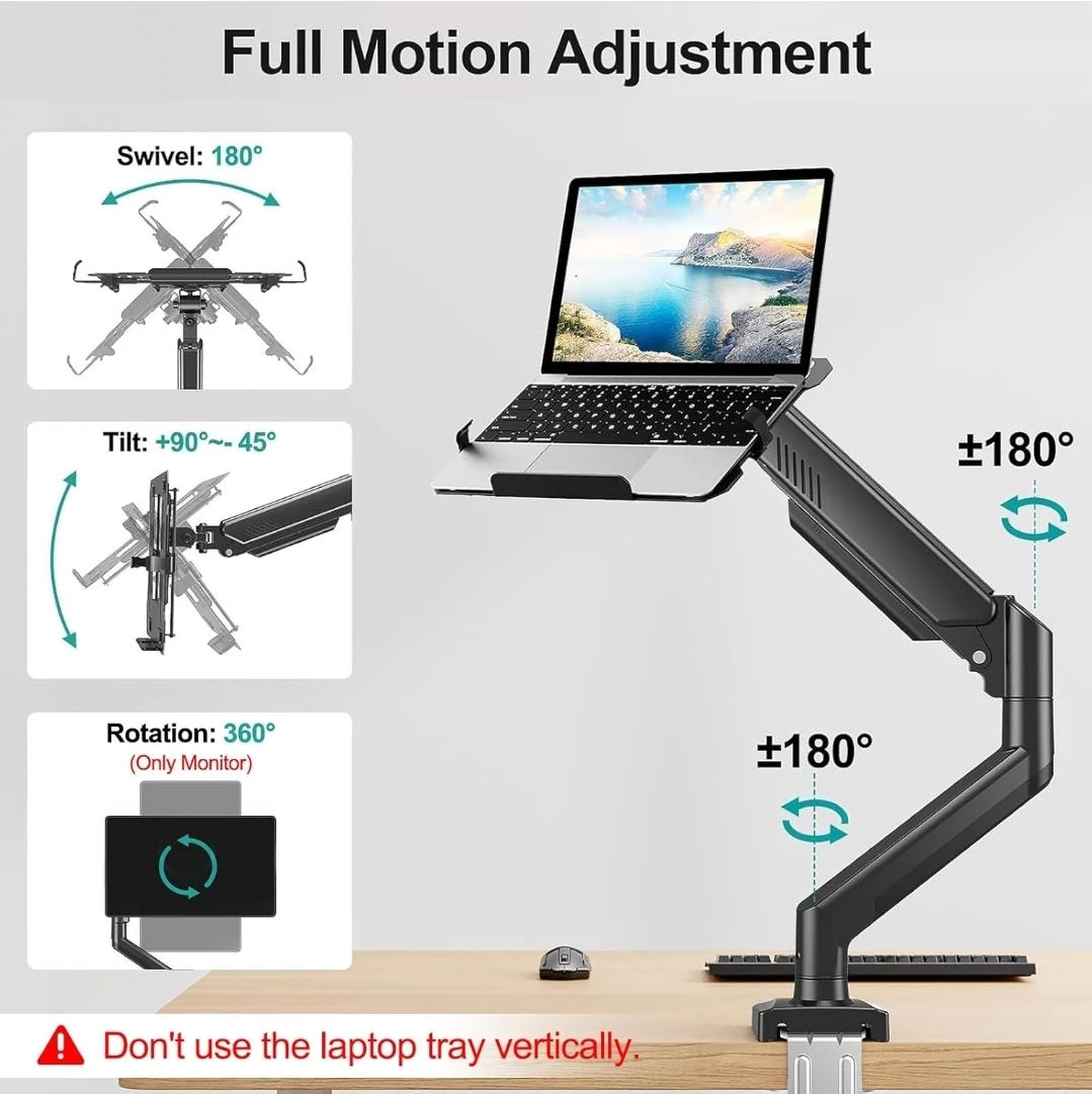 MOUNT PRO 2-in-1 Monitor and Laptop Arm Mount - photo 3