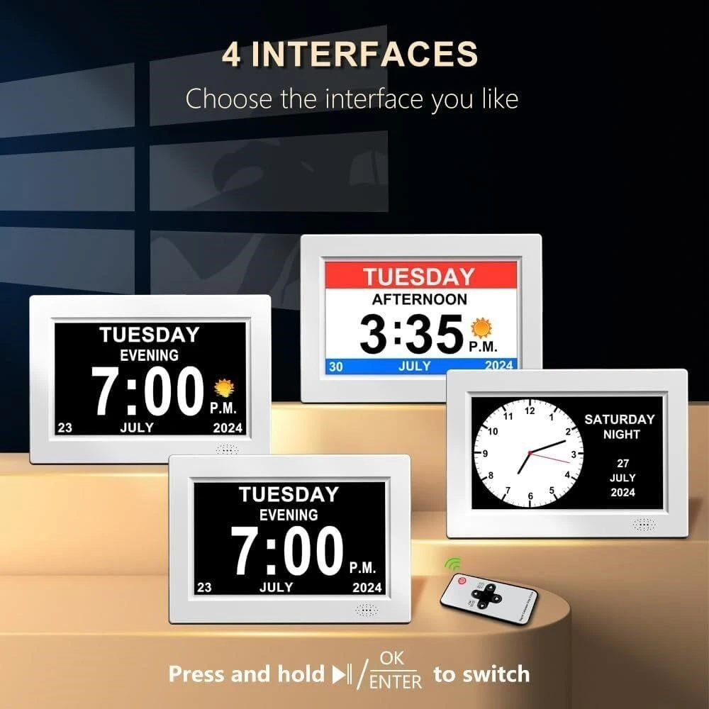 8-Inch Digital Clock with Photo Viewing - photo 3