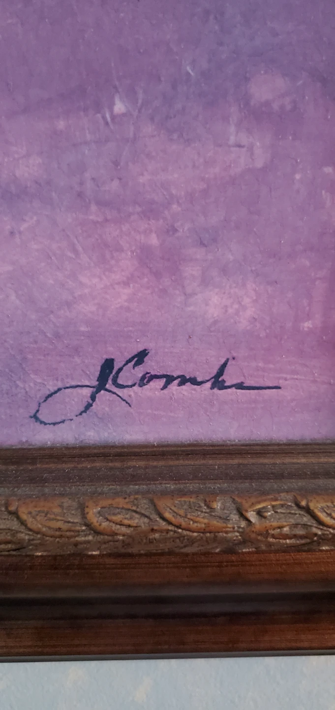 Framed Landscape Painting by J. Combi - photo 2