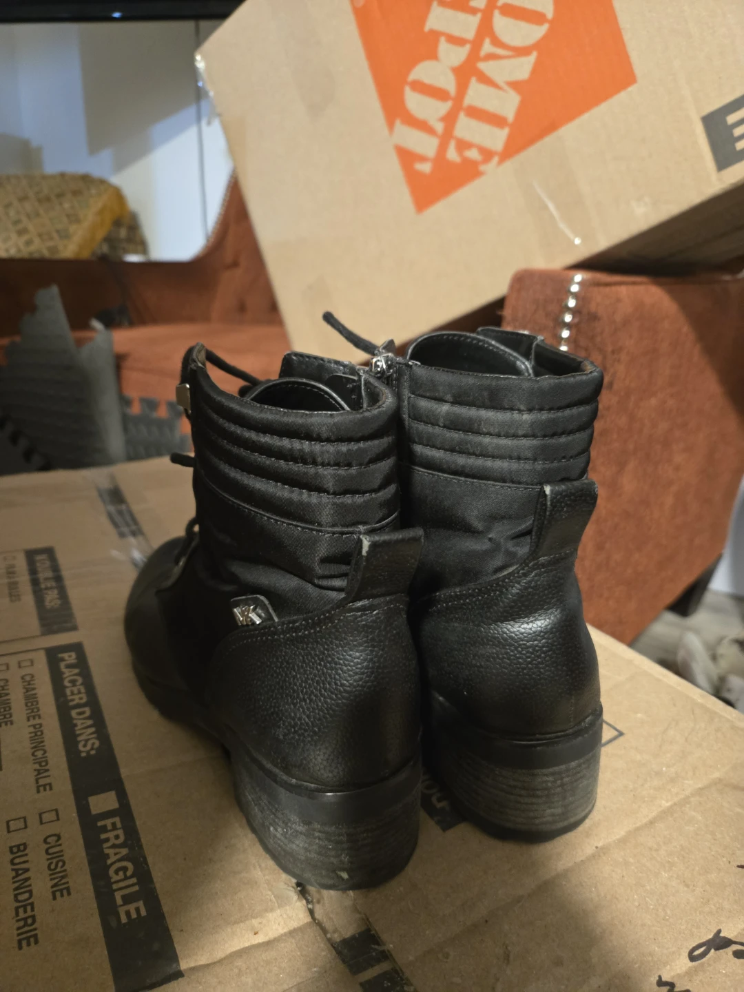 Michael Kors Black Lace-Up Ankle Boots - photo 4