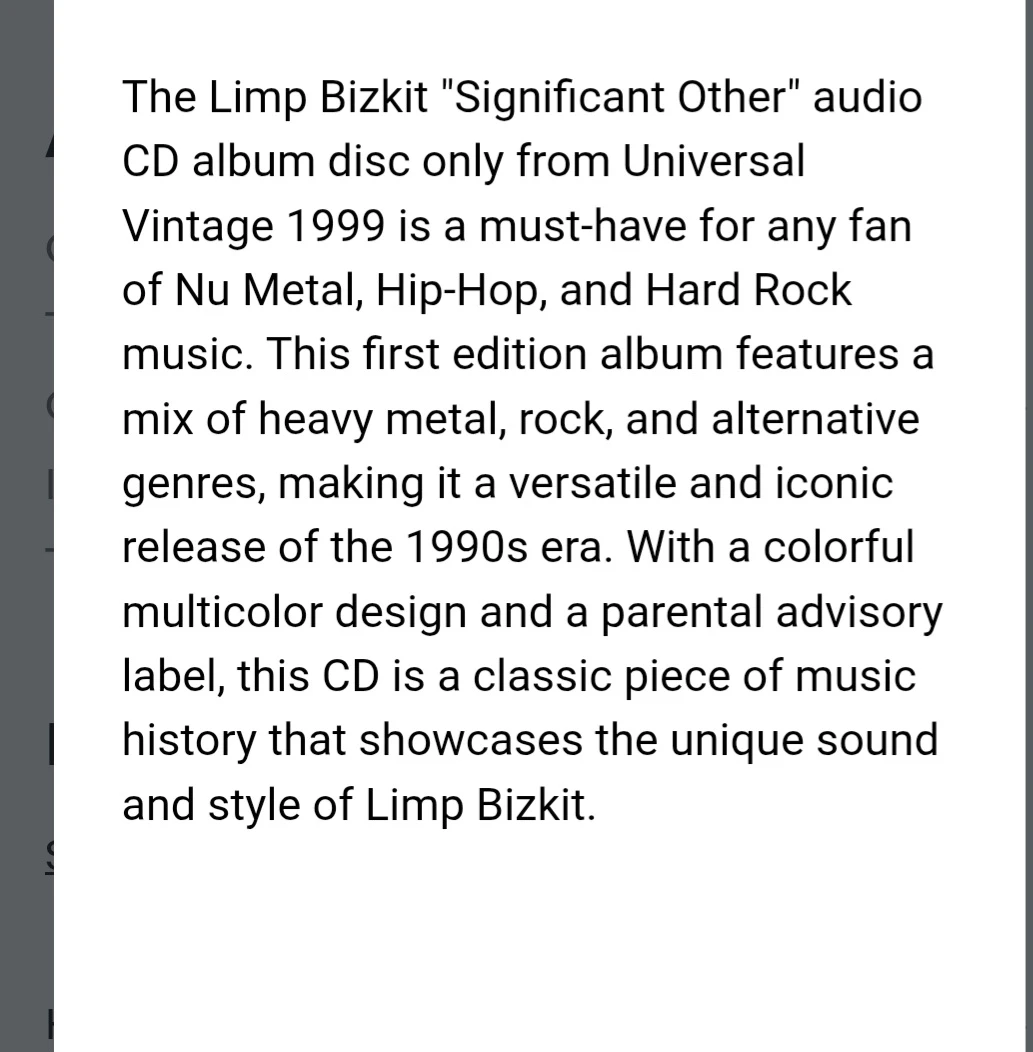 #🤎FREE Limp Bizkit Significant Other CD - photo 2