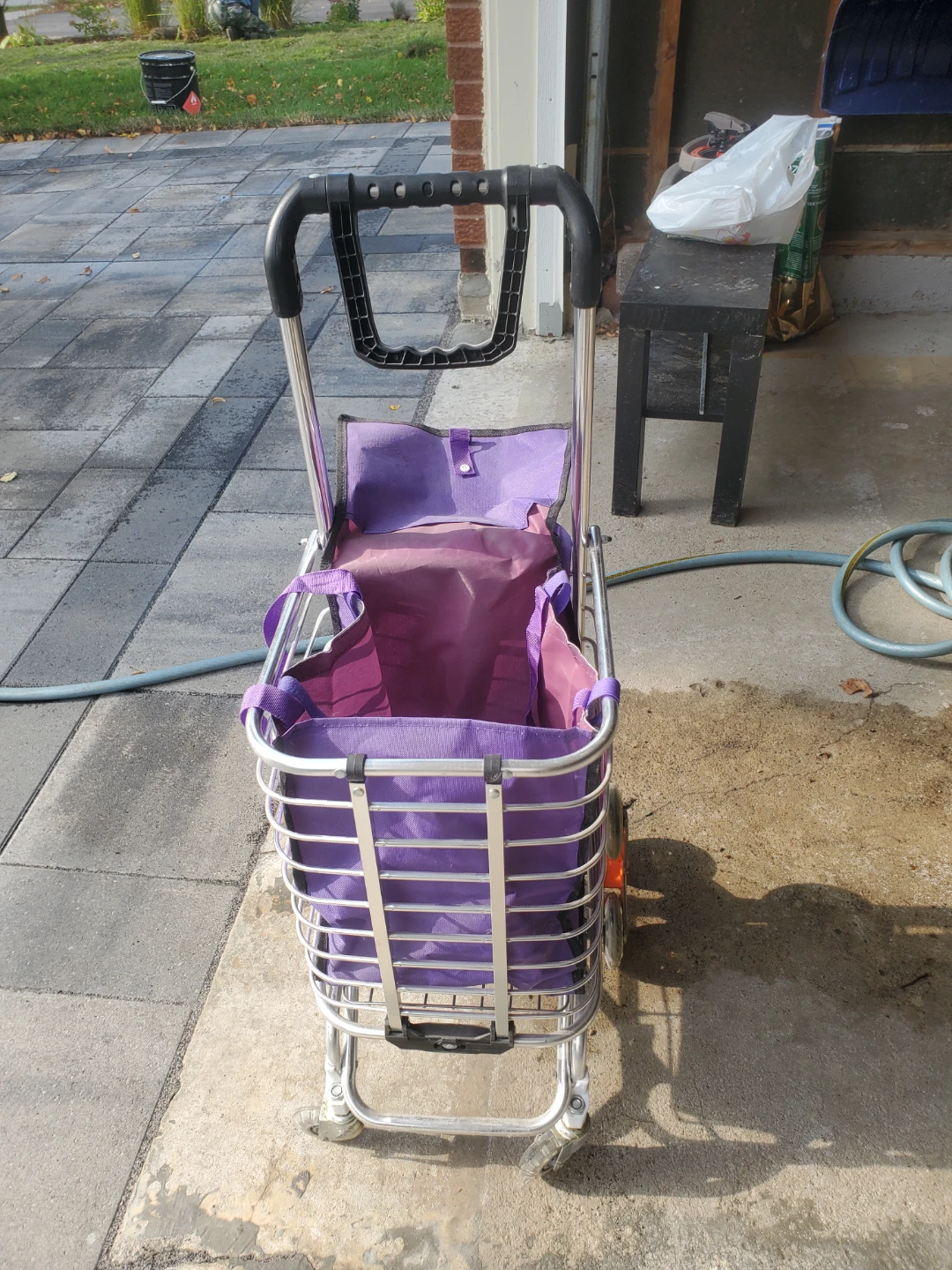 Purple Shopping Cart Trolley with Handle - photo 2