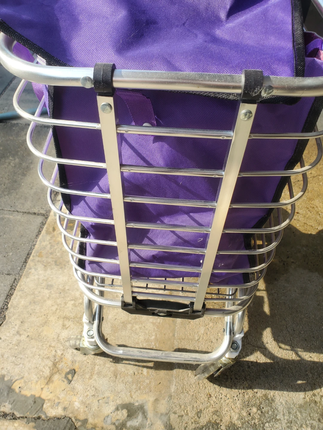 Purple Shopping Cart Trolley with Handle - photo 4