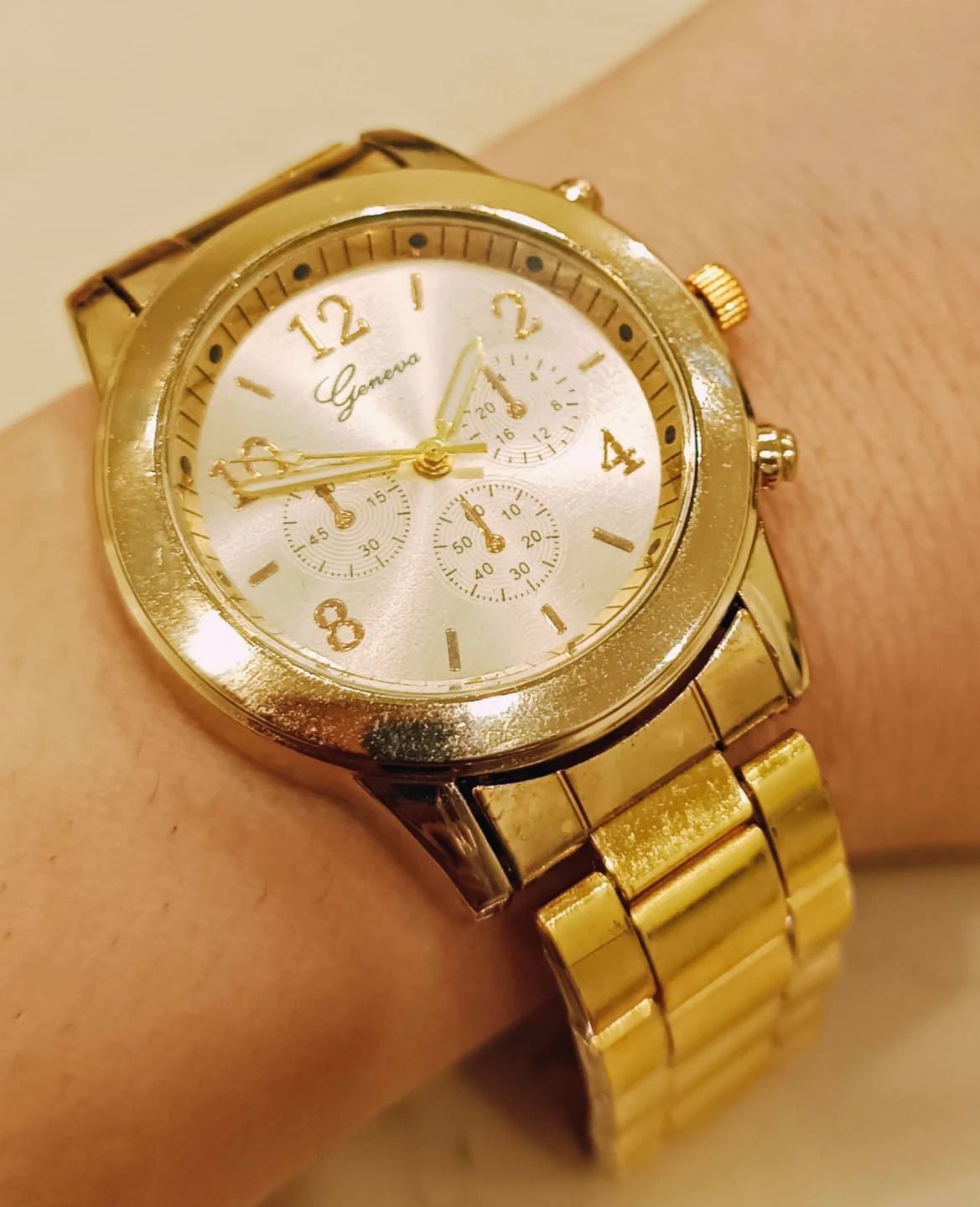 Gold Tone Chronograph Watch