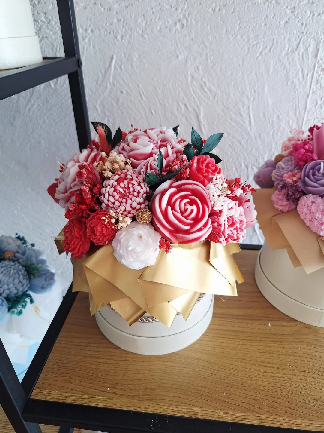 Handmade Soap Flower Arrangement in Gift Box - photo 5