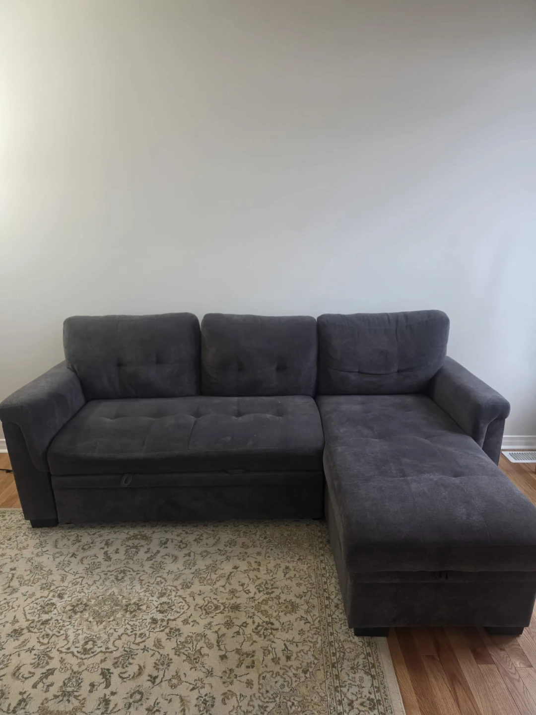 Grey Sectional Sofa with Storage Chaise - photo 4