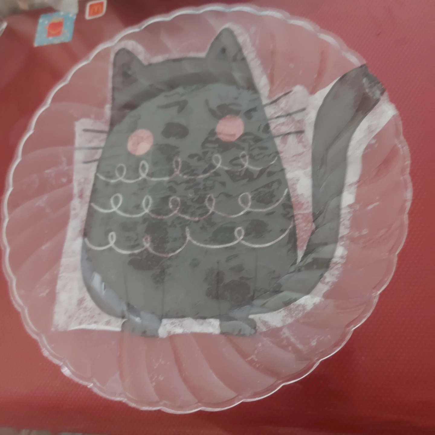 Grey Cat Design Plate