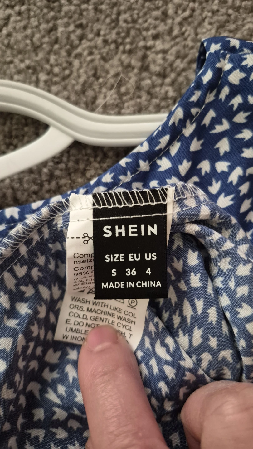 SHEIN Blue Floral Midi Dress Size S - photo 4